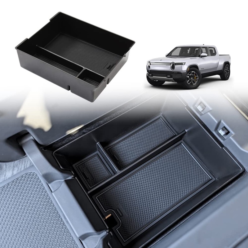BestEvMod center console organizer tray for Rivian R1T and R1S
