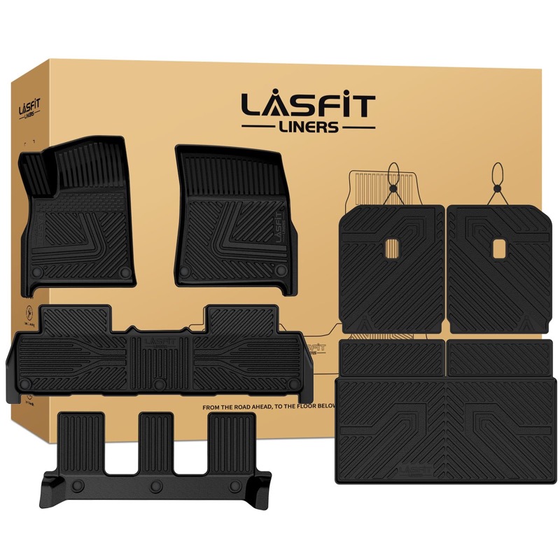 Lasfit TPE all-weather floor mats for Rivian R1S