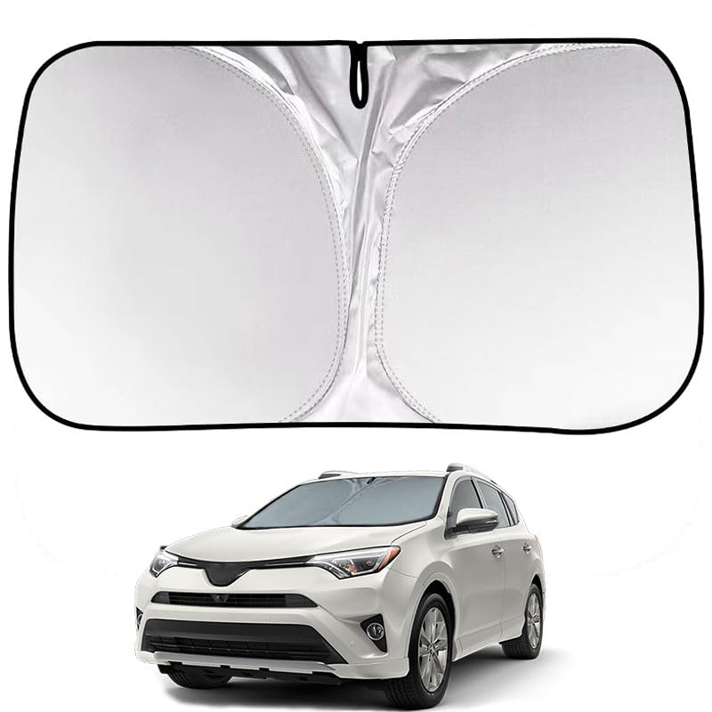 Foldable reflective windshield sunshade for Rivian R2