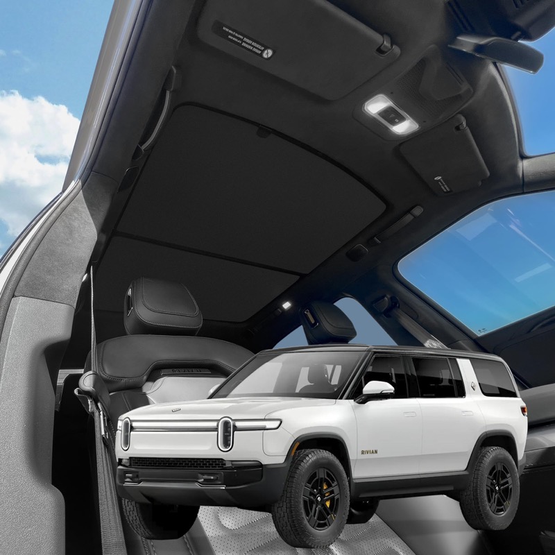 VION precision-fit glass roof sunshade for Rivian R1S